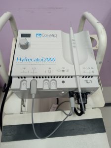 Electric Cauterization for mole removal